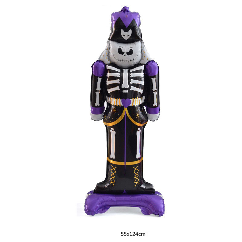 Halloween Standing Skeleton Soldier - purple