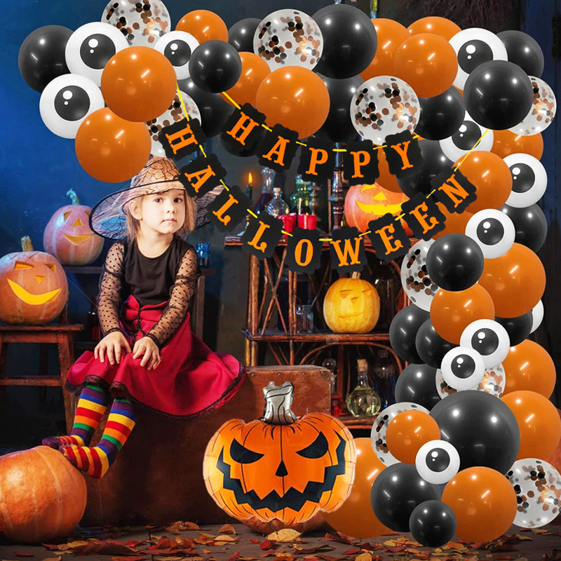 Halloween Pumpkin arch balloon set