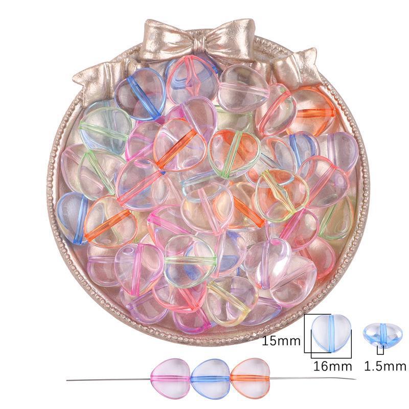 About 28 peach hearts (15 × 16 mm)