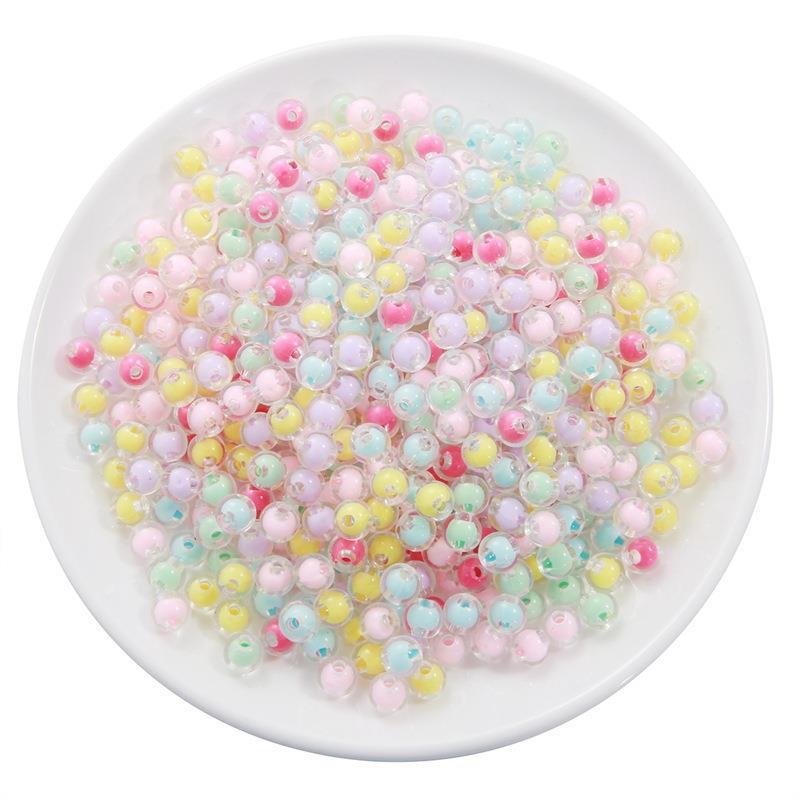 Transparent colored beads