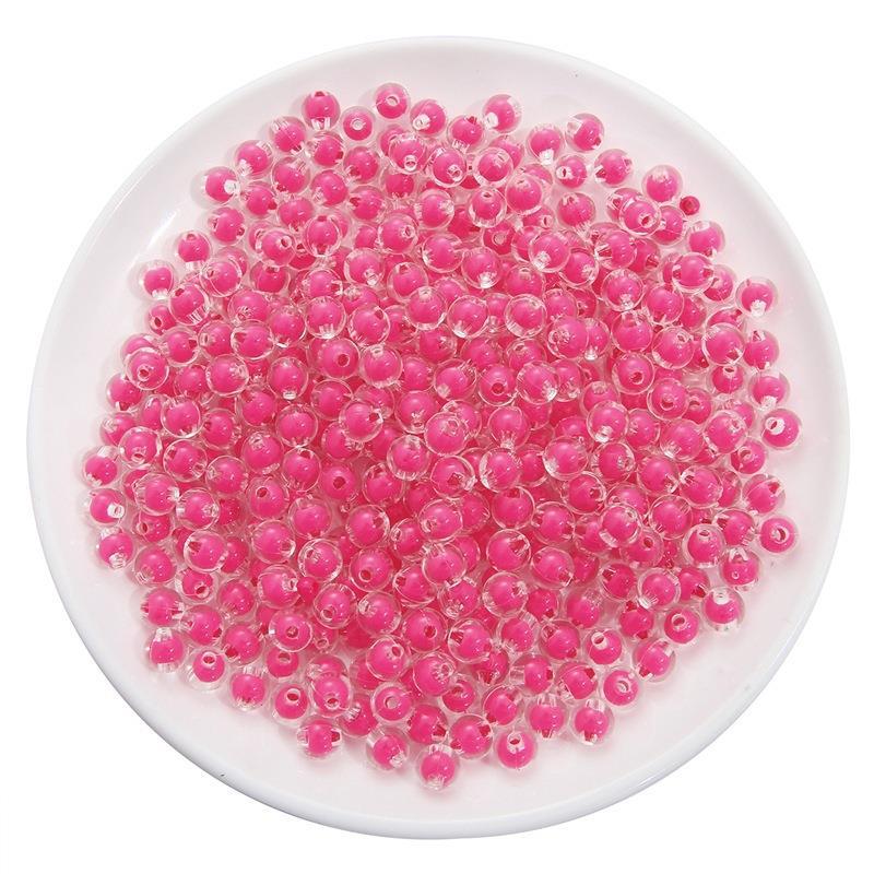 Transparent rose beads