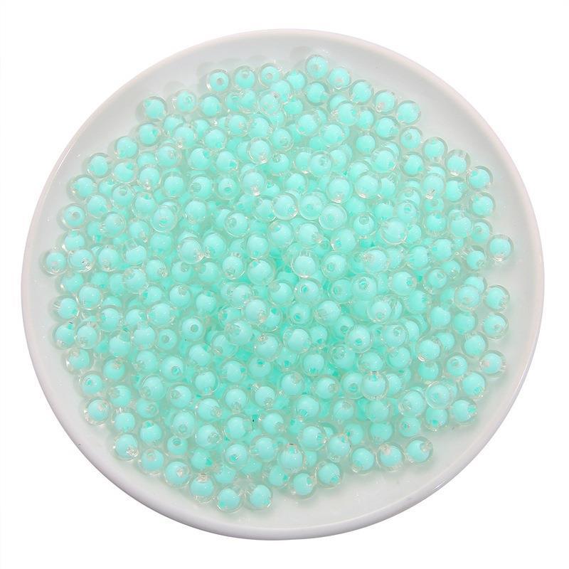 8:Transparent light blue-green beads