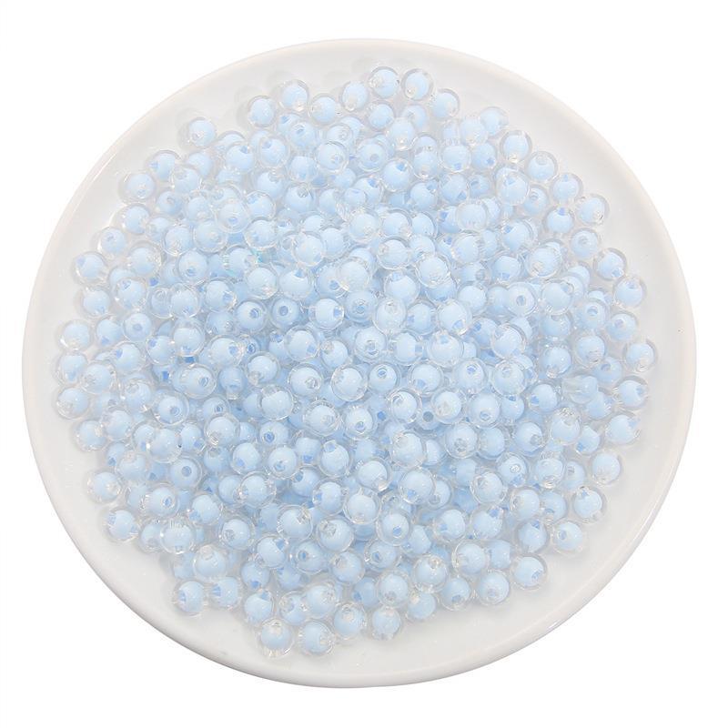 9:Transparent light blue beads