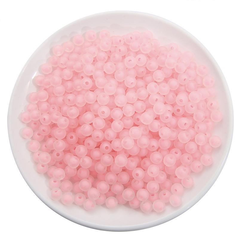 Matte pink beads
