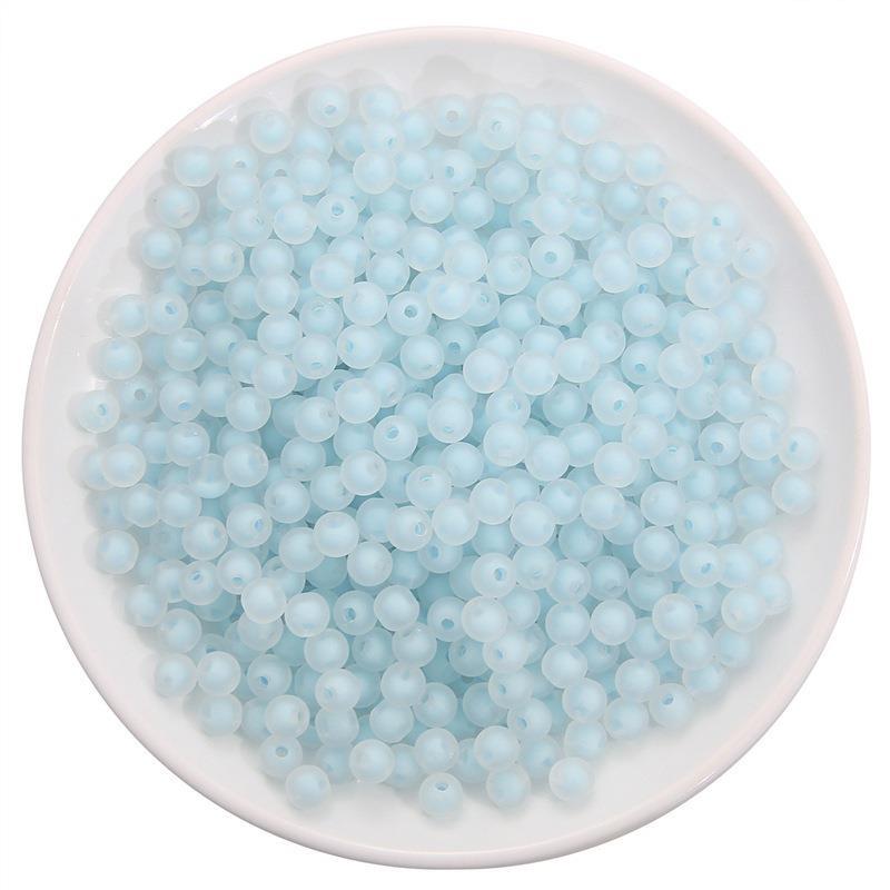Matte blue beads