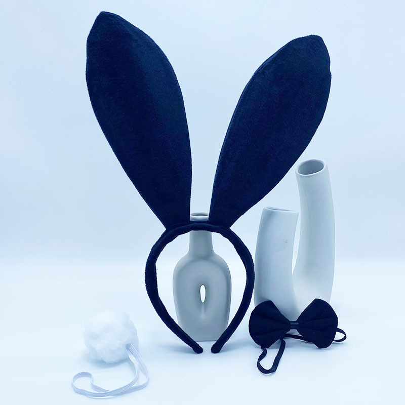 Black rabbit ears 3-piece set
