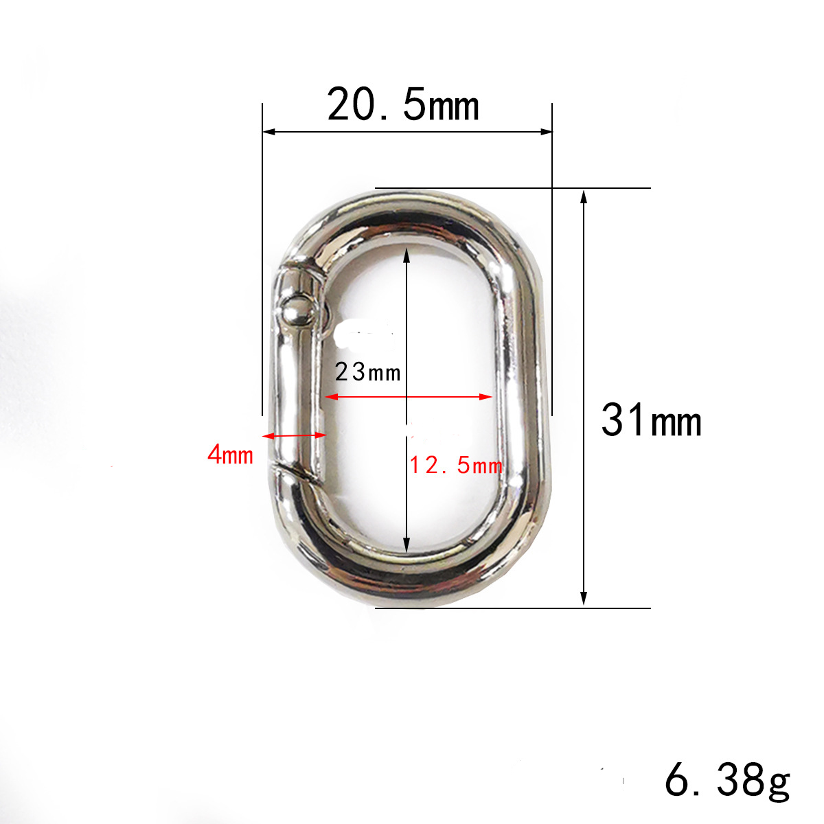 23mm inside diameter oval spring buckle