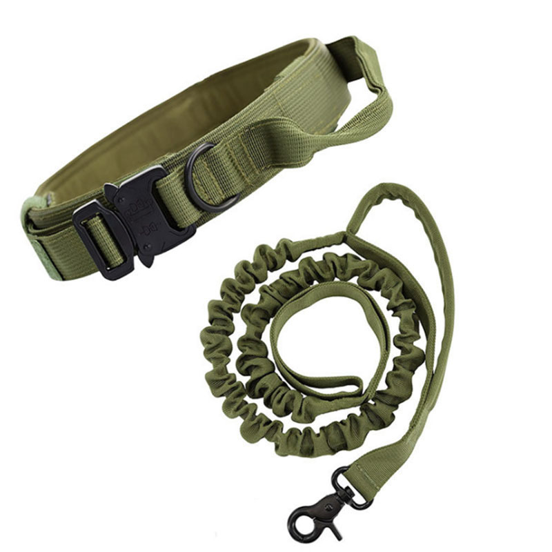 Army green - collar lead rope