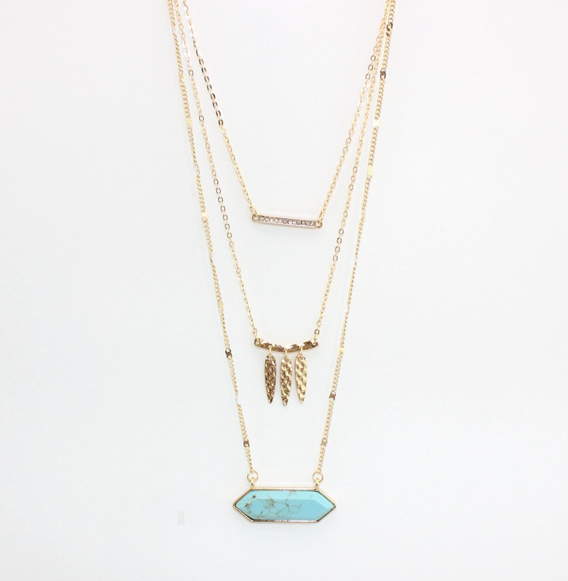 1:A turquoise necklace