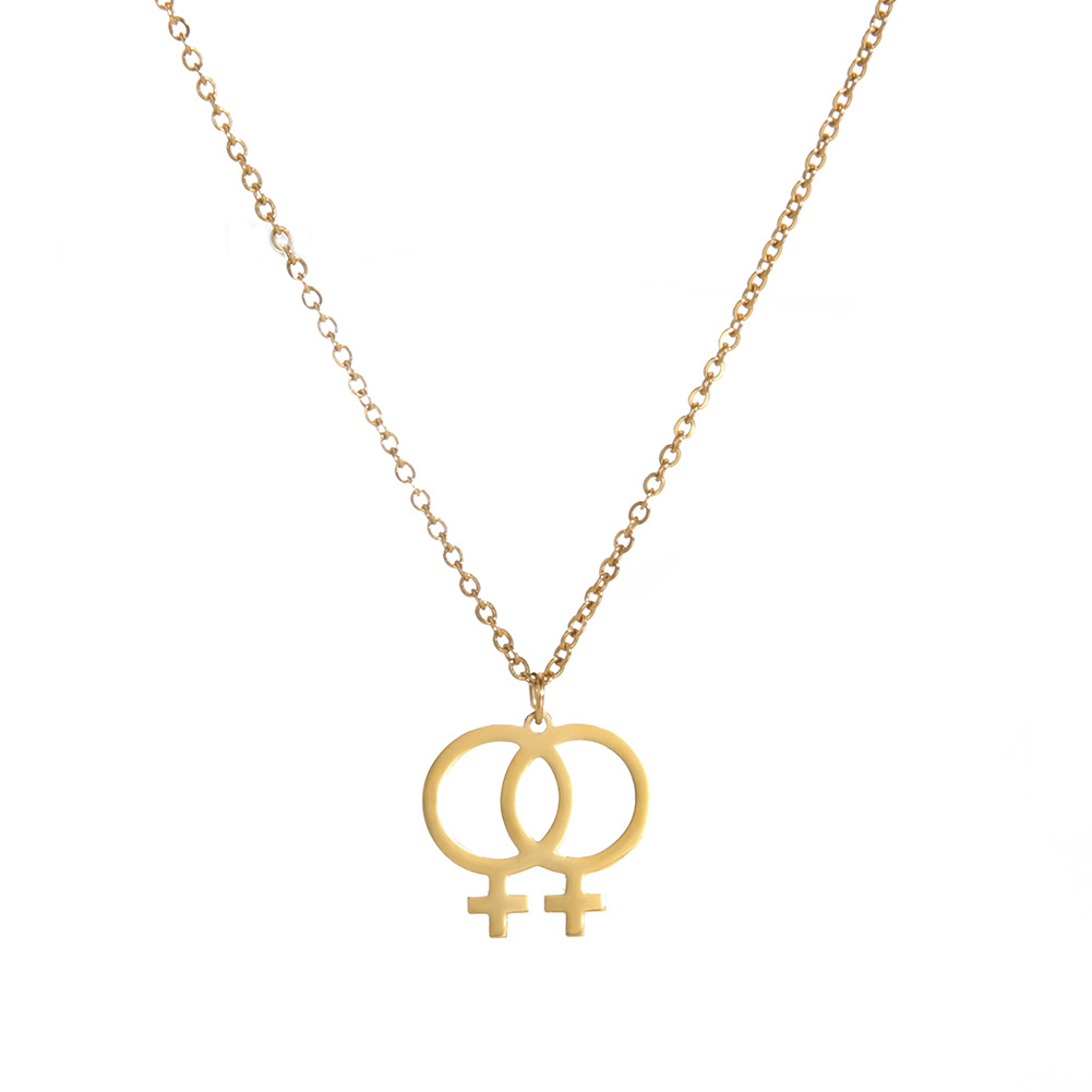 Golden female symbol