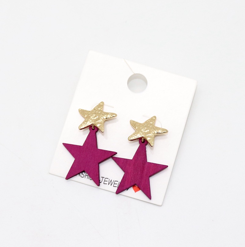 Rose red five-pointed star