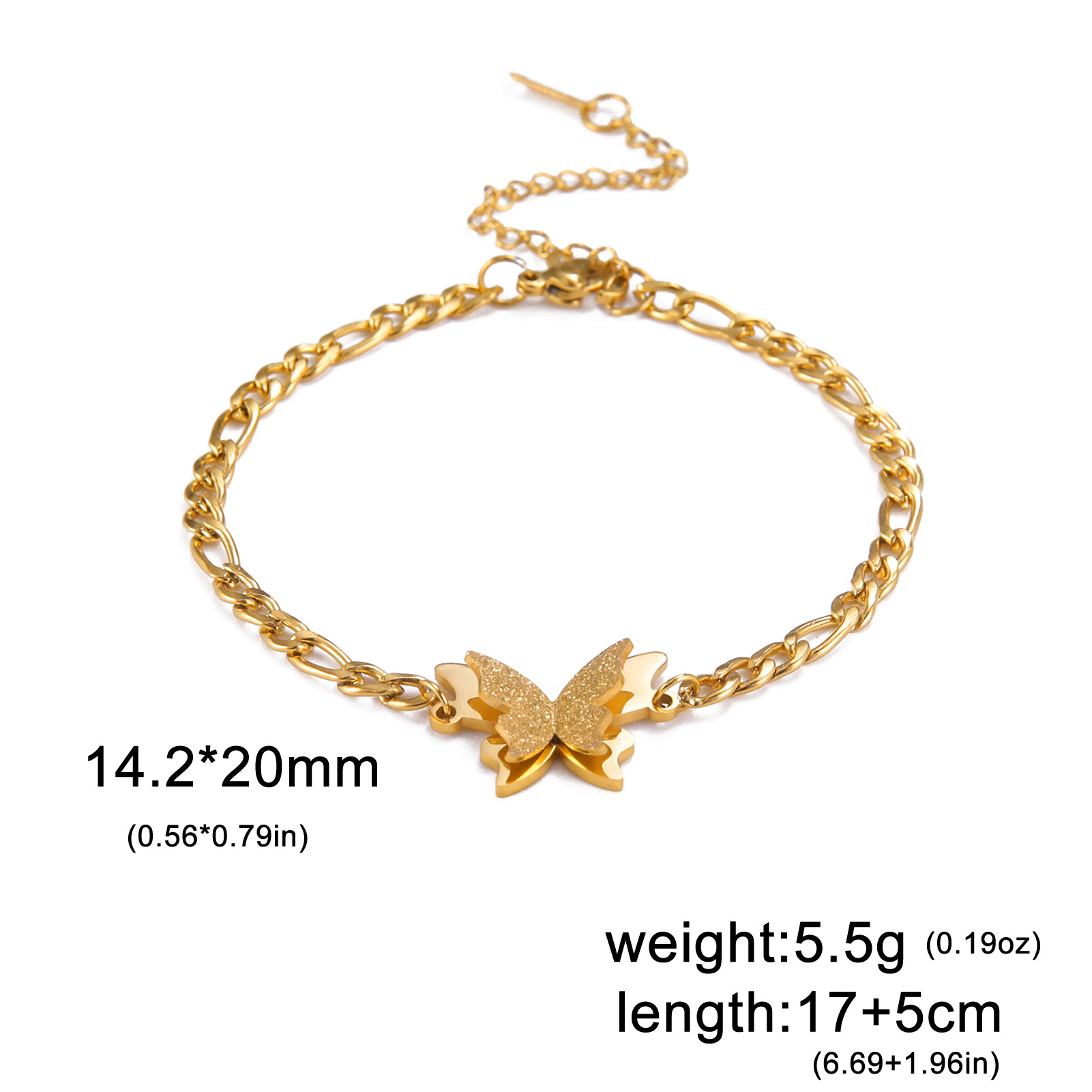 Gold Figaro bracelet