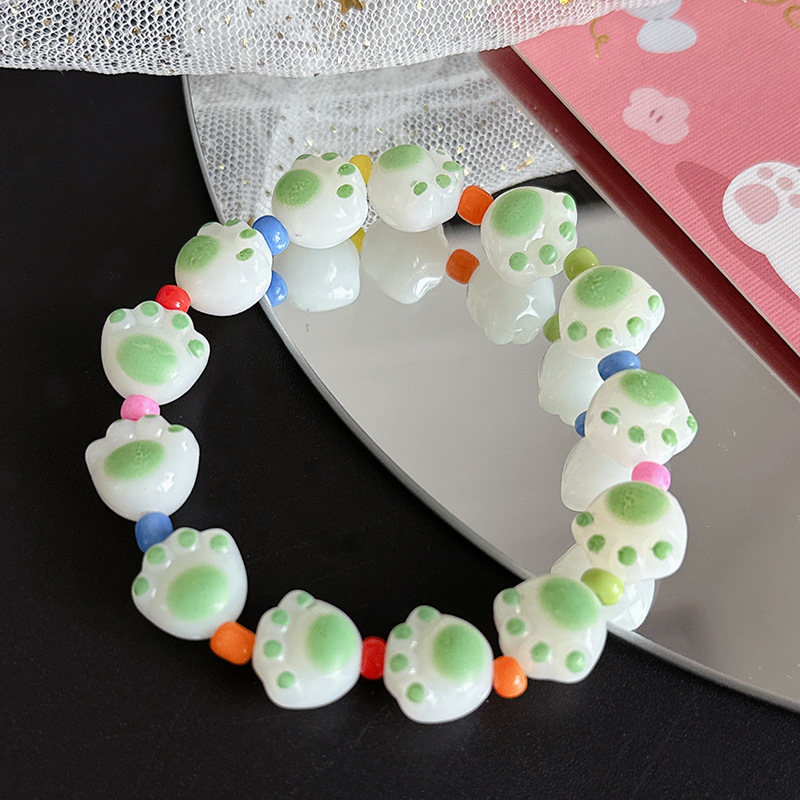 Green rice beads