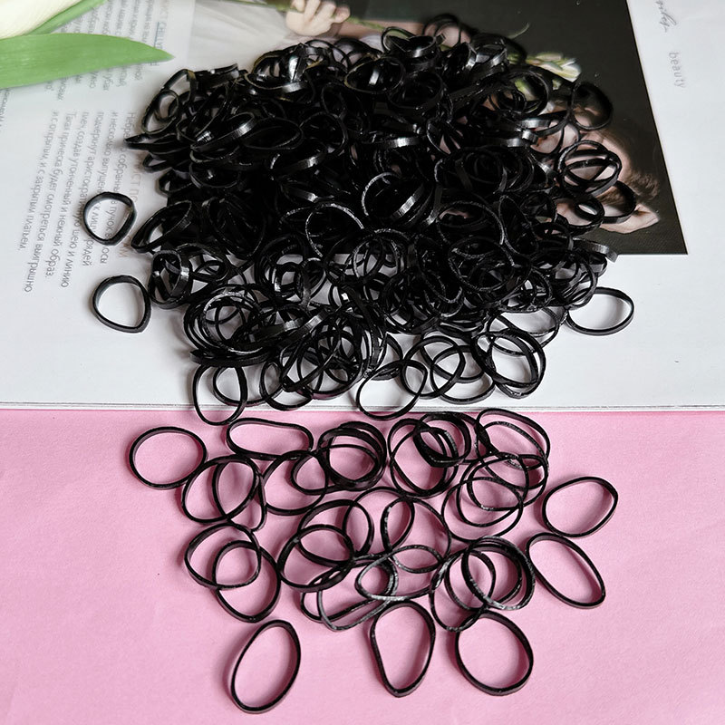 500 disposable black rubber bands