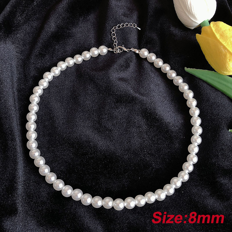 2:8mm pearl necklace