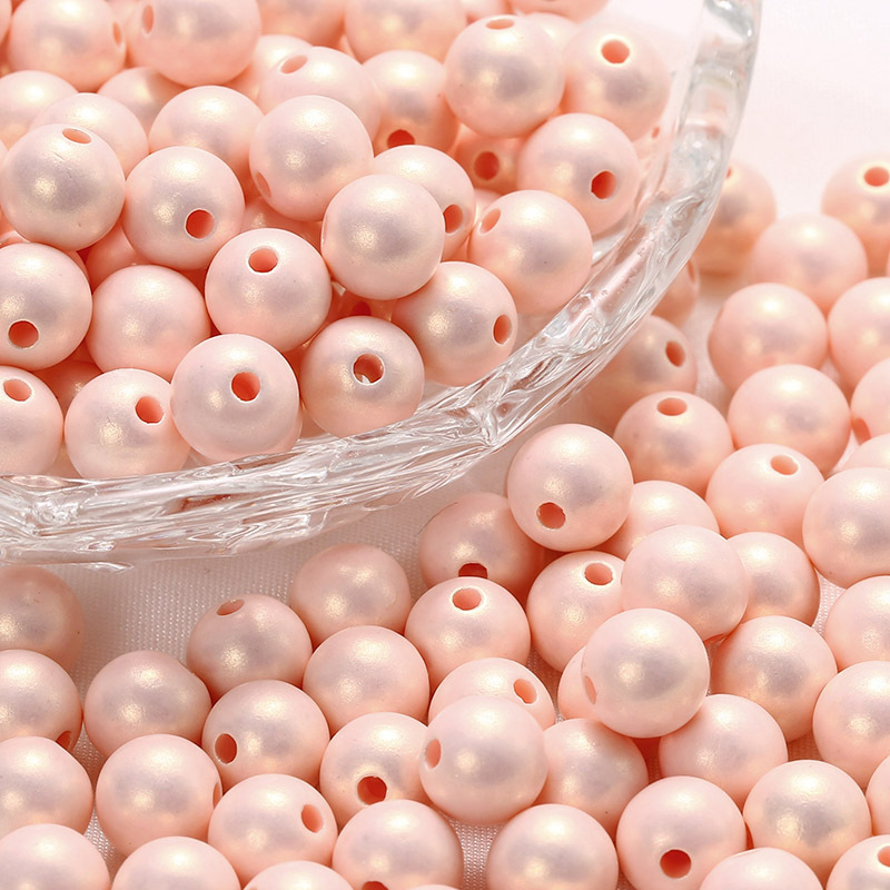 light pink 8mm- Hole 2mm (50 pieces)
