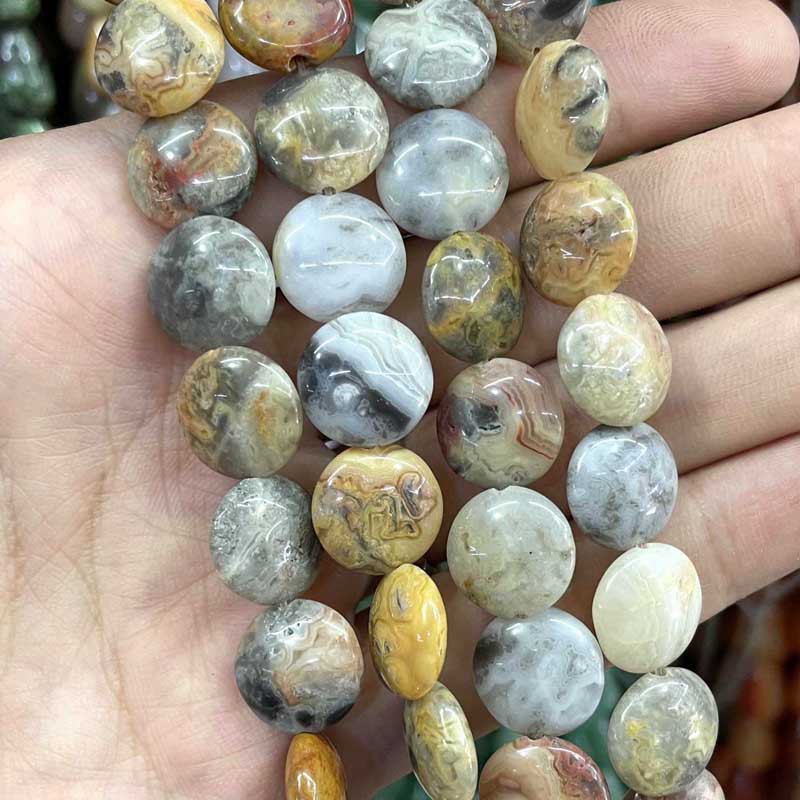 Crazy Agate 12 * 6mm about 33 teeth
