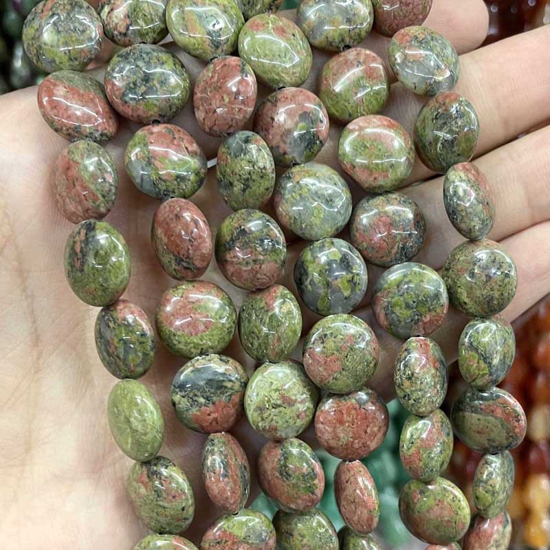 Unakite 12 * 6mm about 33 teeth