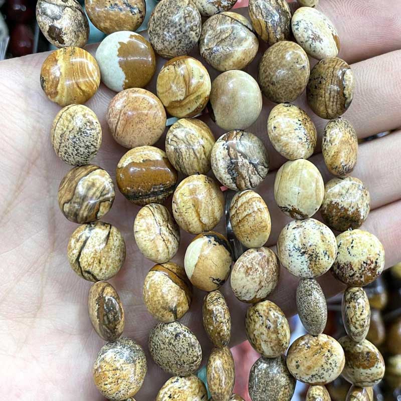 Picture Jasper 12 * 6mm about 33 teeth