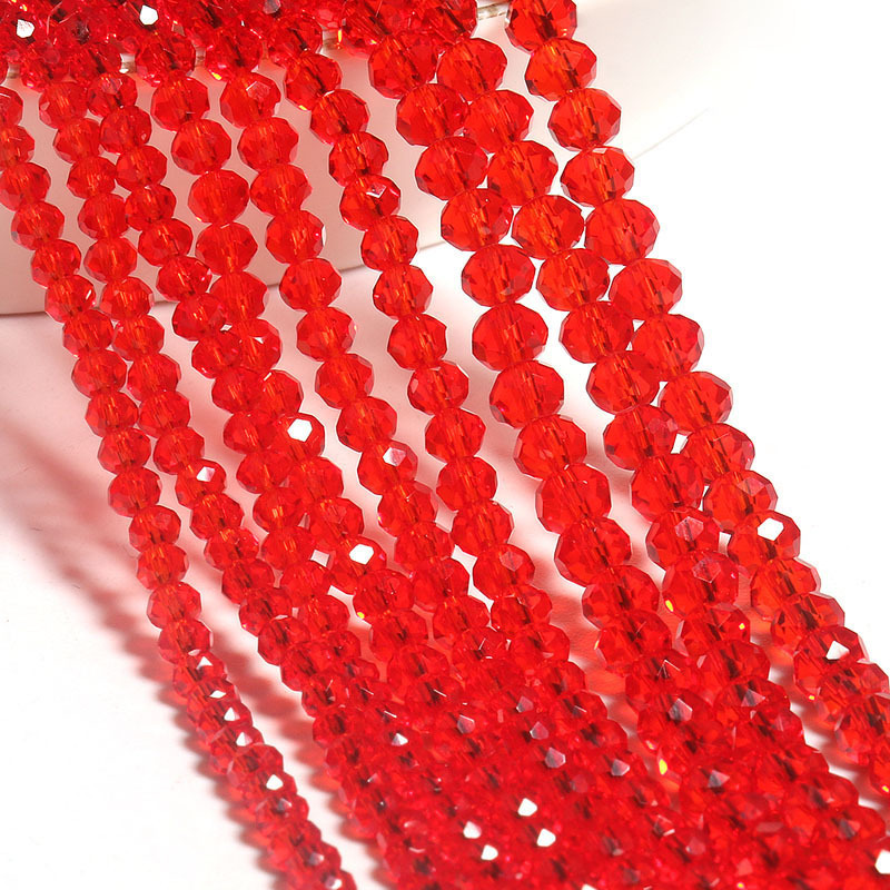 red 3mm / a string of about 127 pieces