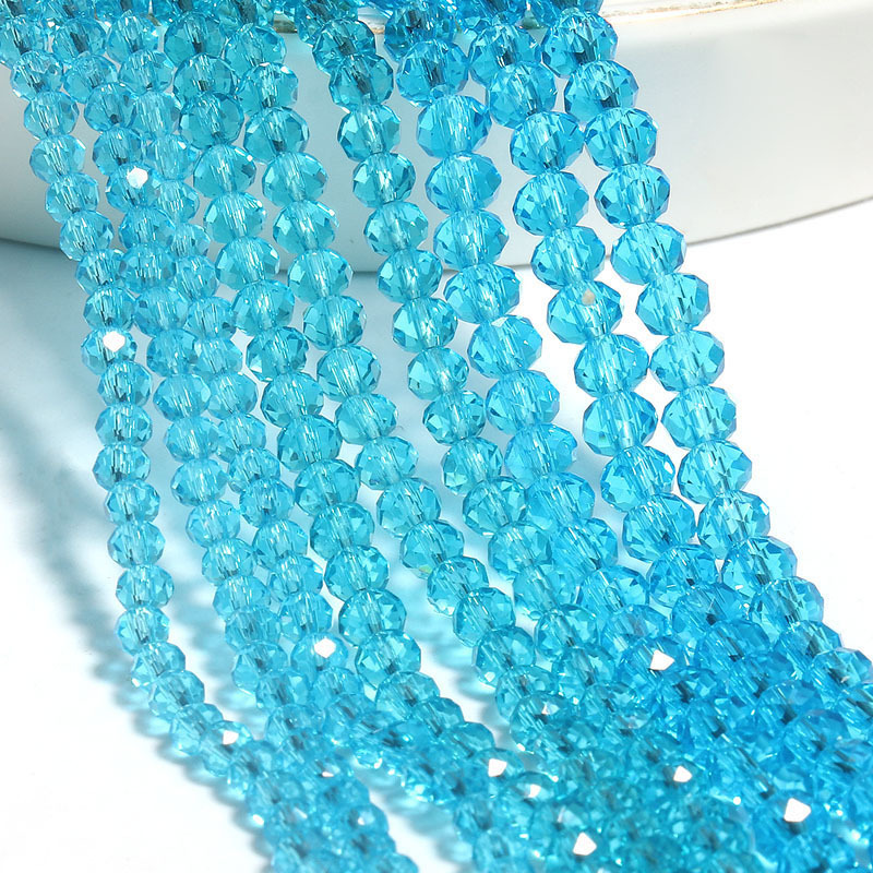 acid blue 3mm / a string of about 127 pieces