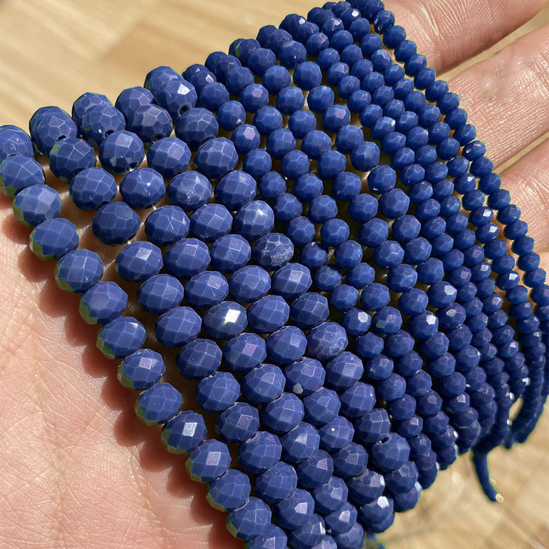 porcelain blue 3mm / a string of about 127 pieces