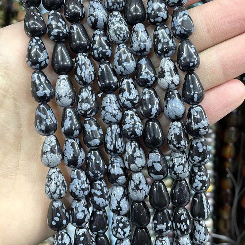 snowflake obsidian 6 * 9mm about 44 teeth