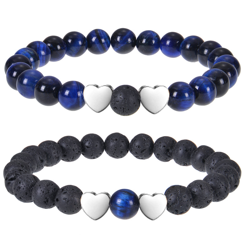 4:Blue tiger eye stone set bracelet