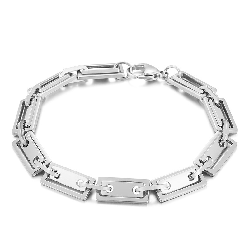 Steel bracelet 8mm by 19.5 cm