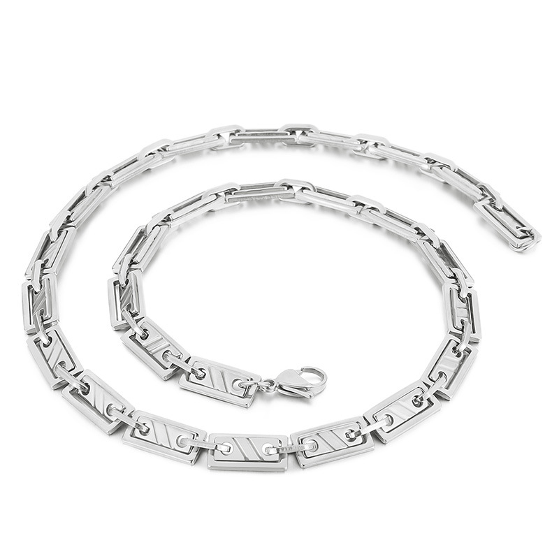 Steel necklace 8mm by 45cm