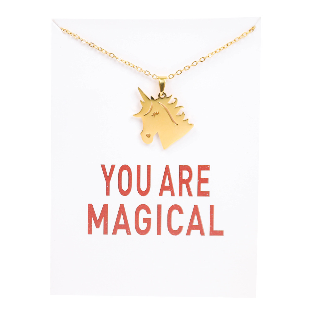 7:White card gold chain you are magical