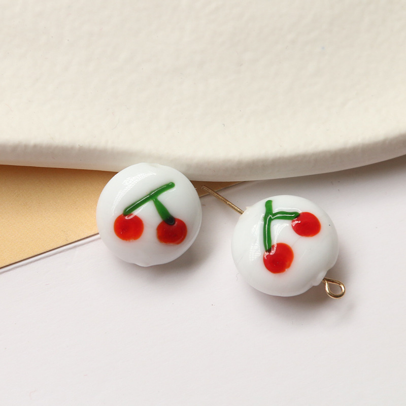 5:Cherry oval beads 17 mm