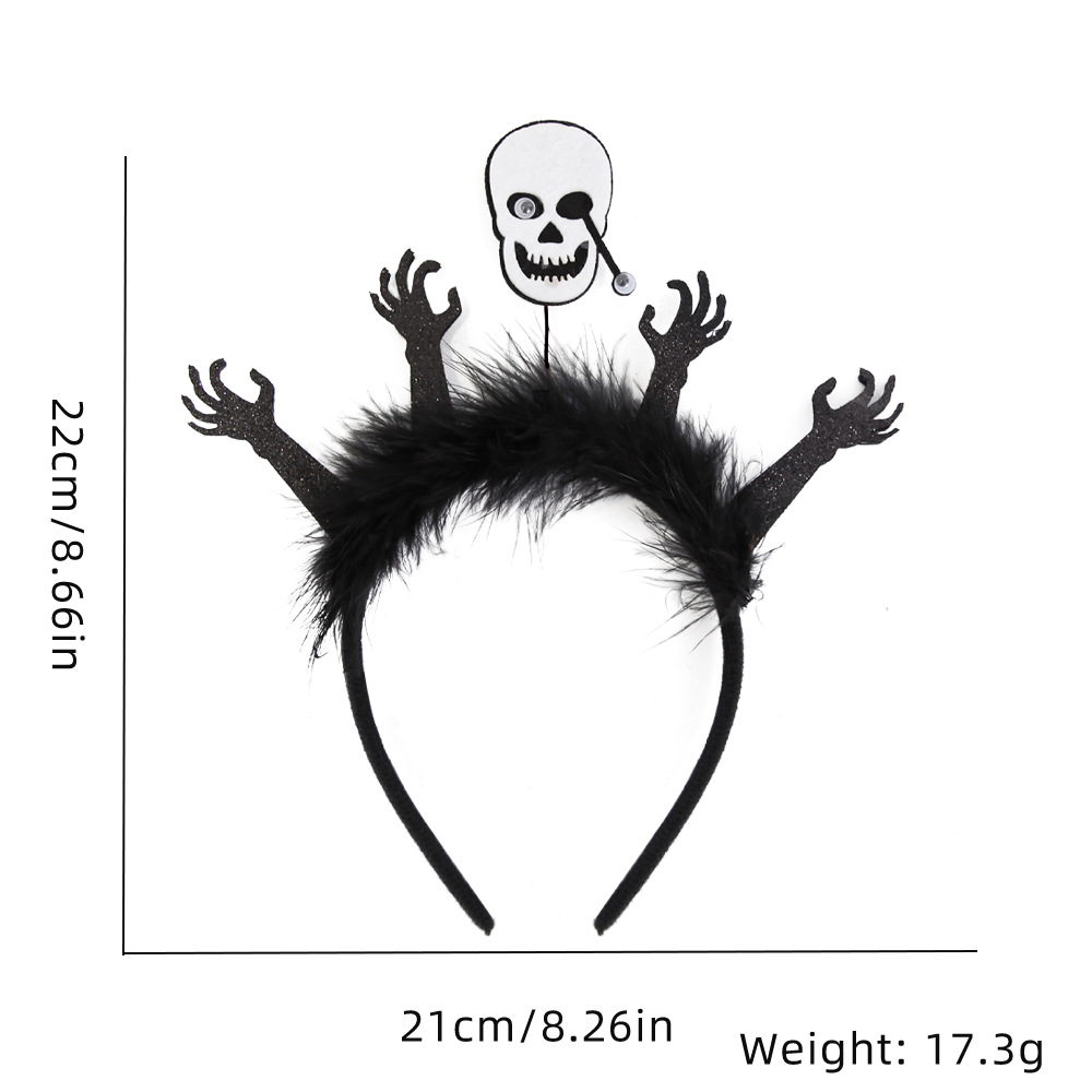 5:Black hair skull claw
