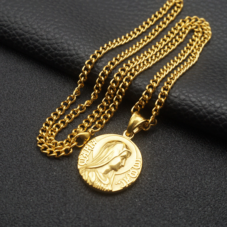 7:Gold with 55cm gold Cuban chain