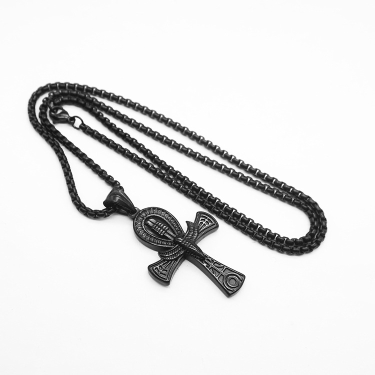 9:Black with 60cm square pearl chain