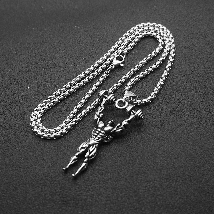 Steel color with 60cm square pearl chain