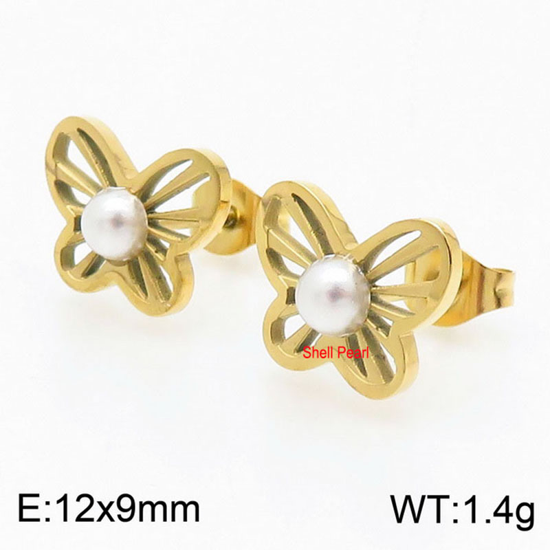 Gold earrings KE108797-KLX