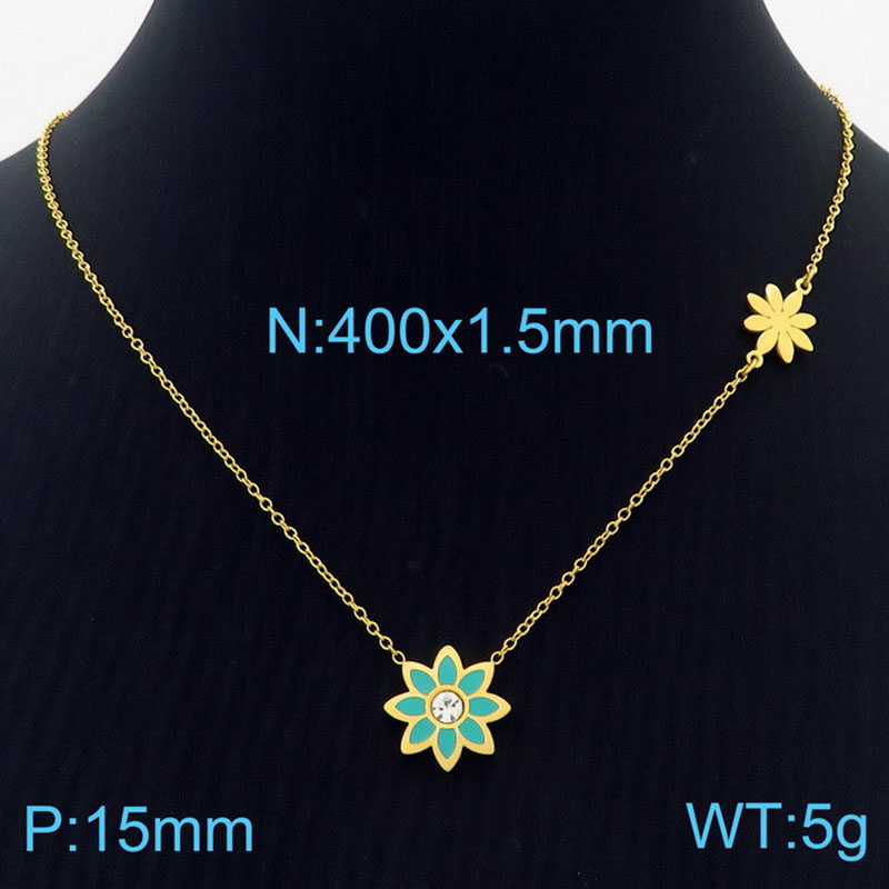 Gold necklace KN235563-LX