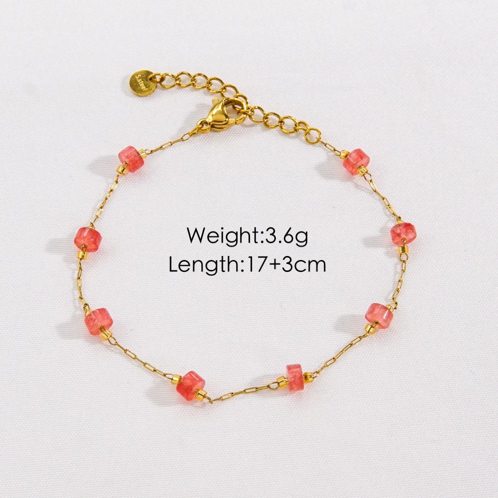 Strawberry crystal-bracelet