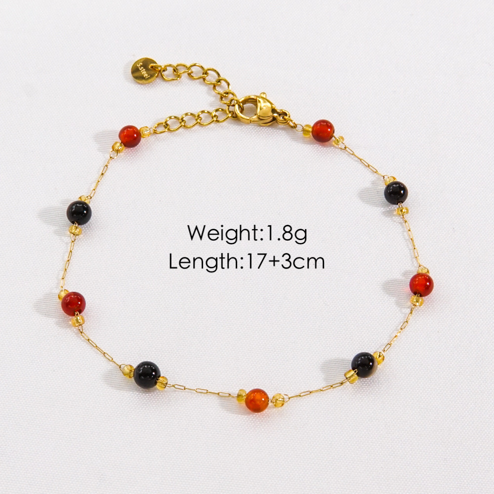 16:Mixed color agate-bracelet