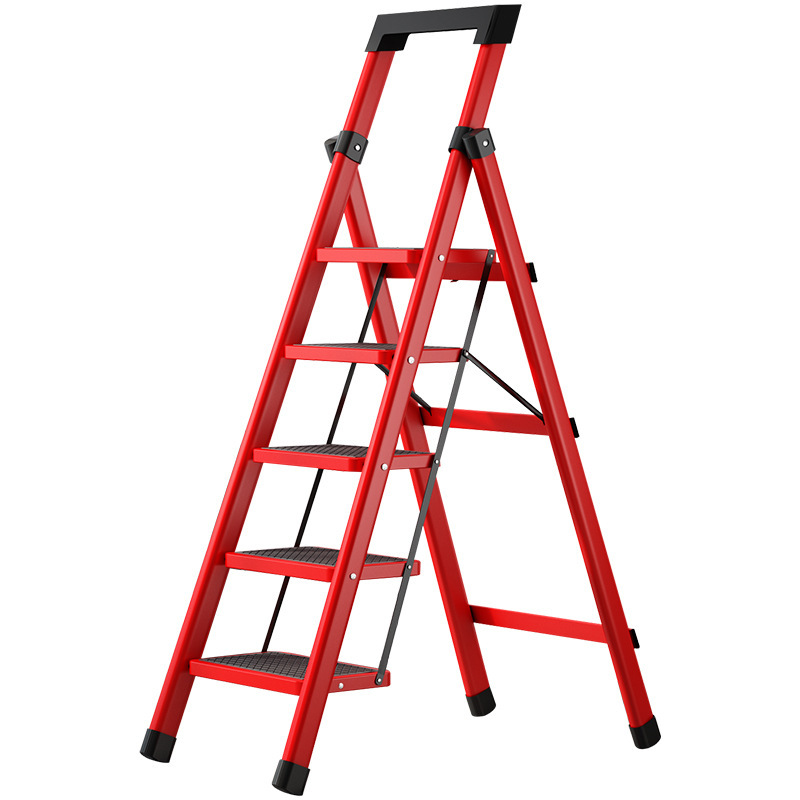Red five-step ladder