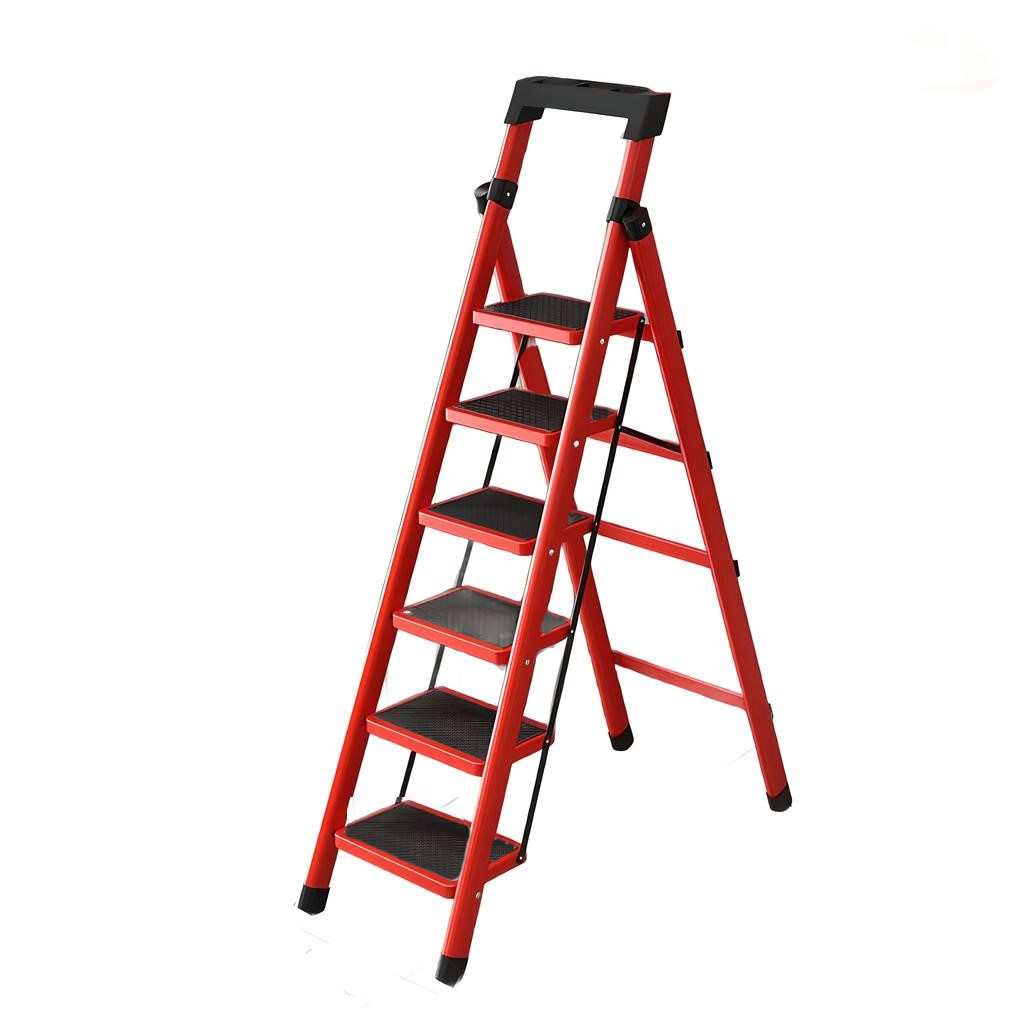 Red six-step ladder