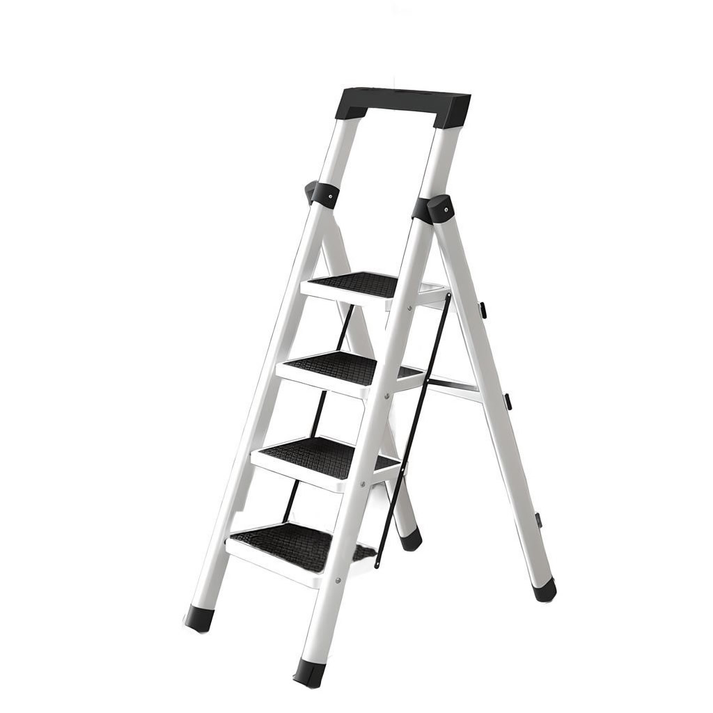 White four-step ladder