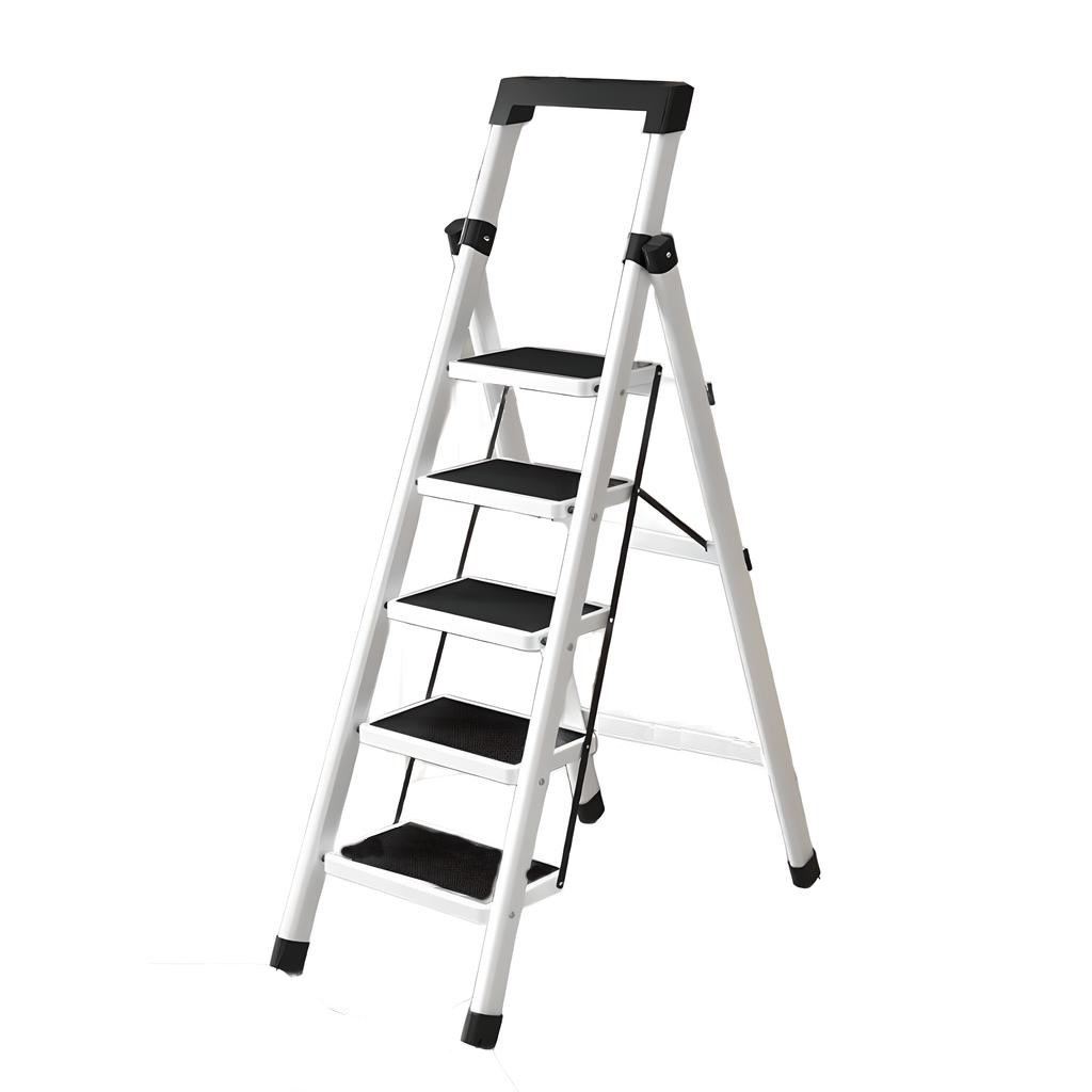 White five-step ladder