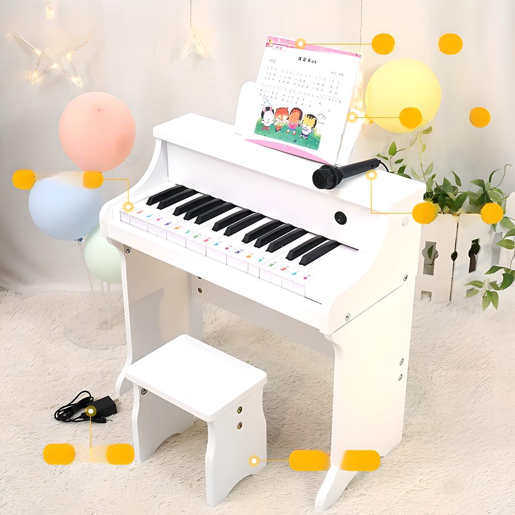 MC-S1Y1 electric piano (white)   stool