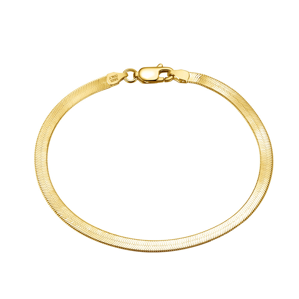 5:18K gold 3 mm wide, 16.5 cm long bracelet