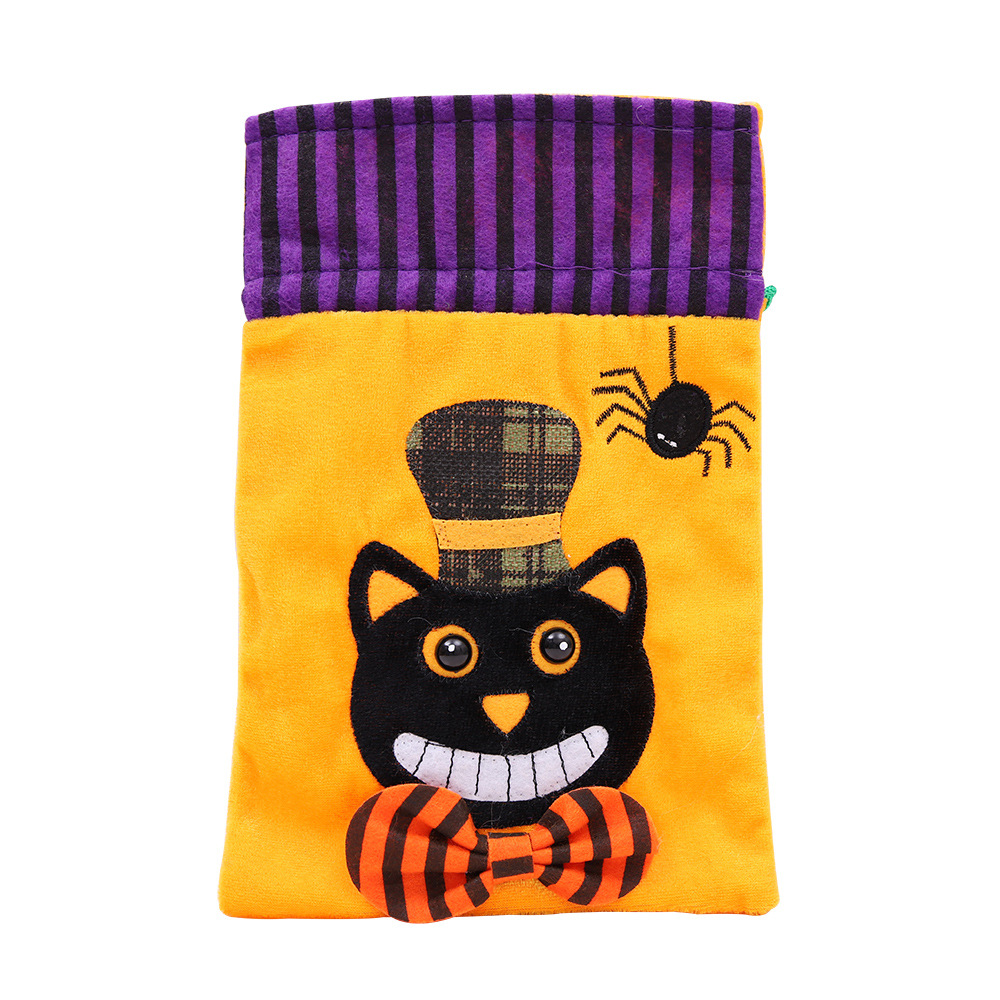 Halloween Bundle Mouth Candy Bag Black Cat Style
