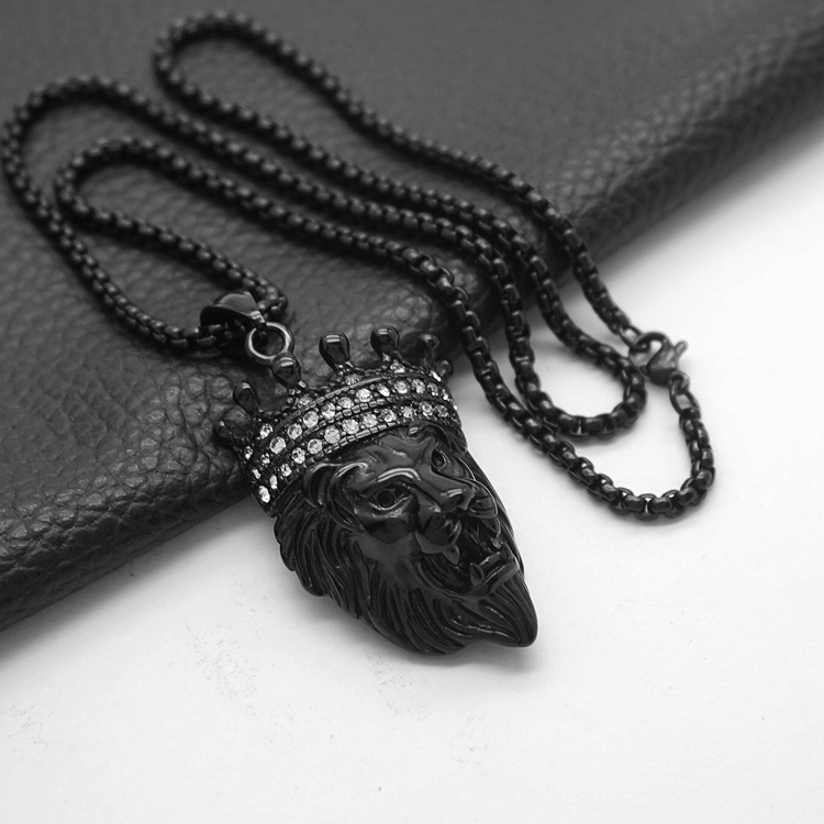 Black with 60cm square pearl chain