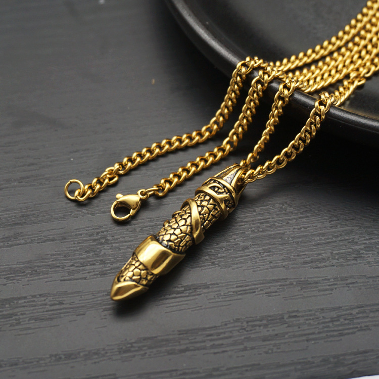 8:Gold with 55cm Cuban chain