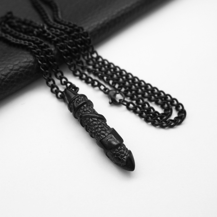 Black with 55cm Cuban chain